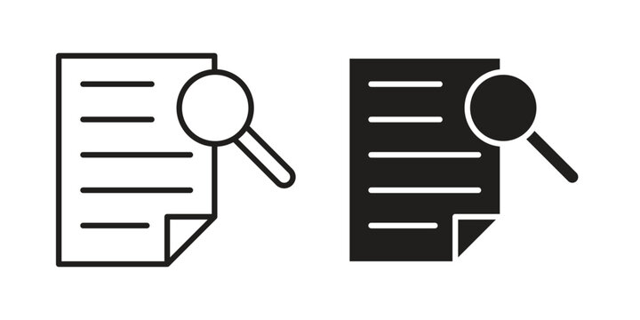 Case studies icon thin line pictograms group