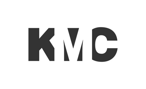 KMC logo design. Initial letter K M C bold font style for tech startups, consulting, corporate branding. Creative company name, headlines typography identity, trendy logotype.