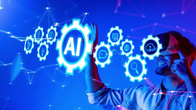 Innovative Integration of Artificial Intelligence and Technology, Featuring Gears and Virtual Reality Elements in a Dynamic Digital Environment. Entropy.