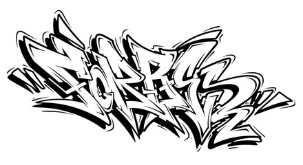 Street Art Graffiti Tagged Word Design © kiki__