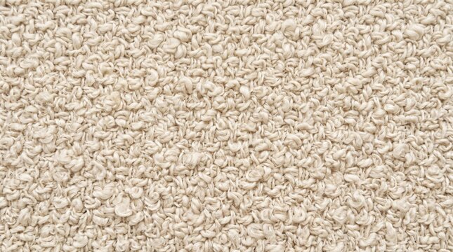 Textured cream boucle fabric seamless texture, soft panoramic textile pattern