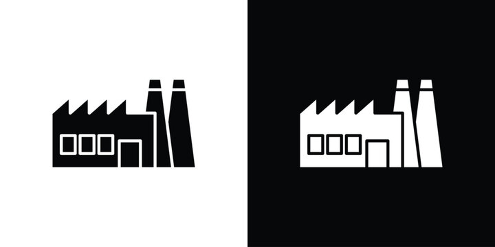 Industrial factory icon minimal logos bundle