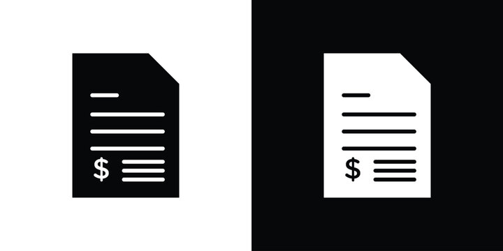 Invoice payment icon minimal logos bundle