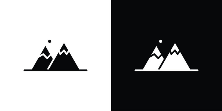 Mountain icon minimal logos bundle