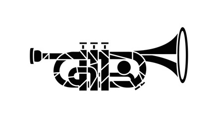 Abstract Geometric Trumpet Vector Illustration © kiki__
