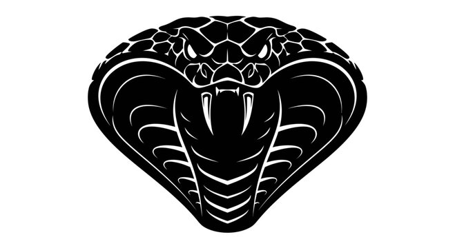 Aggressive Cobra Snake Head Logo Mascot Vector Illustration