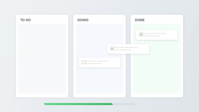 Animated of Kanban Task Completion