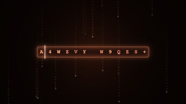 Futuristic Cyber Security Matrix Code Revealing Access Denied