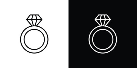 Fototapeta premium Diamond ring icon simple elements series