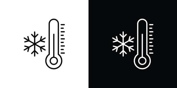 Cold temperature icon simple elements series