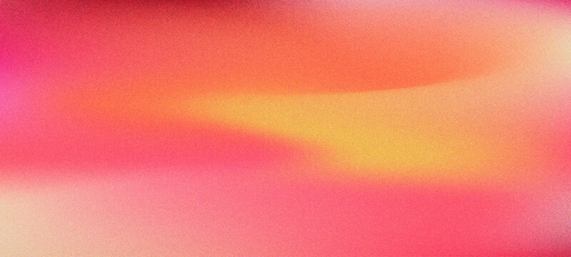 Abstract grainy gradient background with warm pink orange and yellow tones featuring soft blurry textures and vibrant color transitions creating artistic aesthetic for modern digital art design.