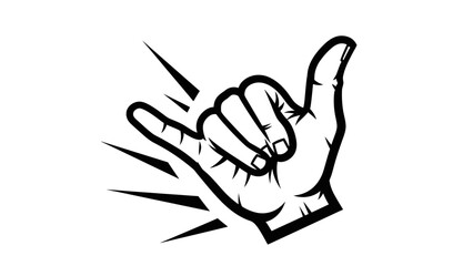 Shaka Hand Sign Vector Illustration © ISLAH