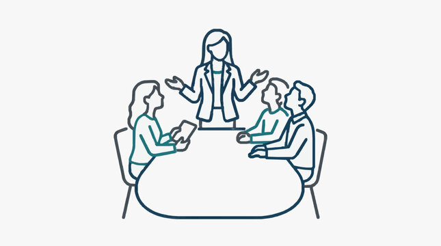 Business Meeting or Interview Illustration