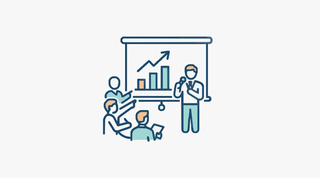 Business Presentation with Growth Chart