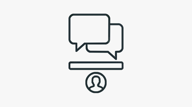 Chat or Comment Icon with User Profile