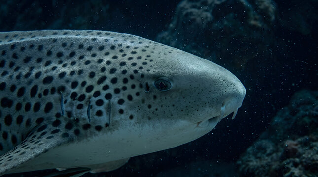 zebra shark closeup natural