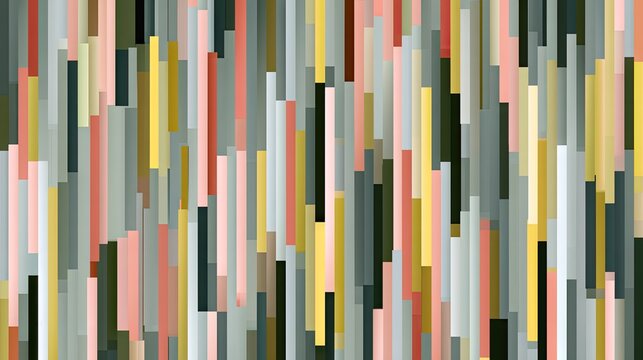Abstract pattern of vertical stripes in earthy pastel tones.