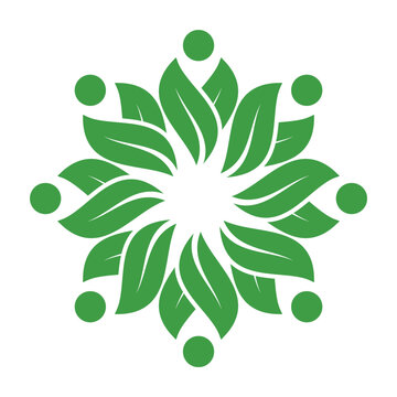 Green Leaf Mandala Design Representing Nature, Growth, and Harmony