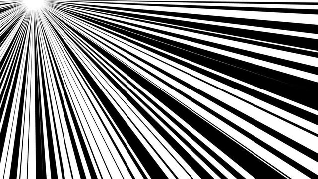 Monochrome Geometric Radial Pattern 4K