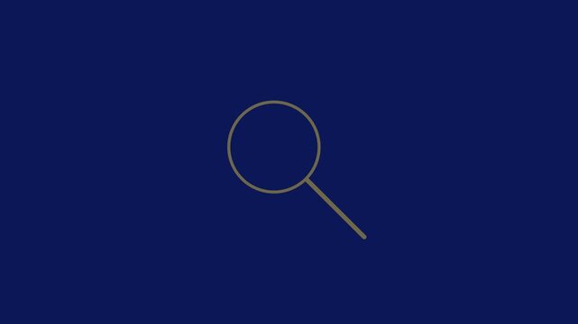 Magnifying glass searching data particles animation: digital research and analysis concept 4k data analysis