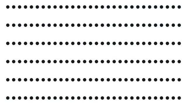 Horizontal stripes consisting of dots move up and down.