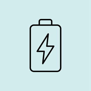 A minimalist icon of a battery with a charging symbol, representing EV energy storage and power management.
