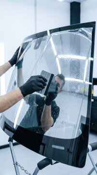 Film technology nano glass tinting service window film installation reflection technician