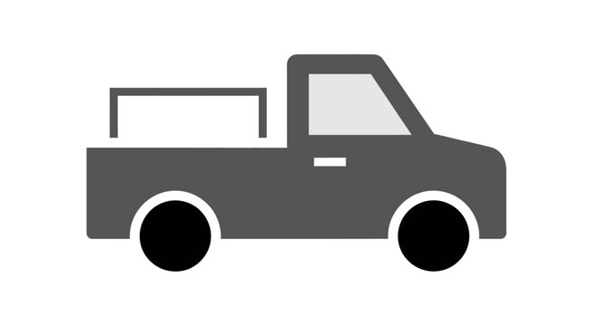 Simple icon of a pickup truck.