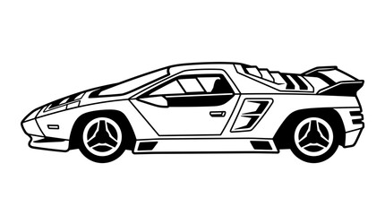 Obraz premium Vintage Sports Car Illustration.