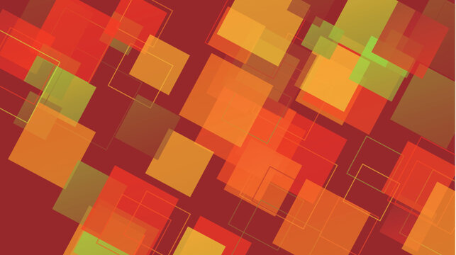 Abstract geometric square pattern with warm color palette