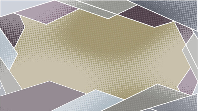 Geometric Abstract Background with Halftone Texture Design