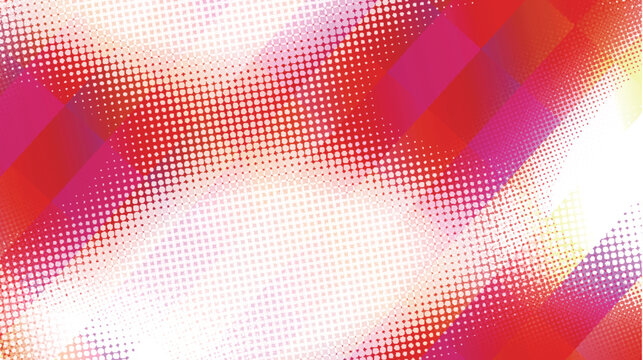 Vibrant Red and Pink Abstract Halftone Pattern Background