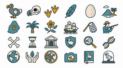Colorful flat design icons collection set. © bay