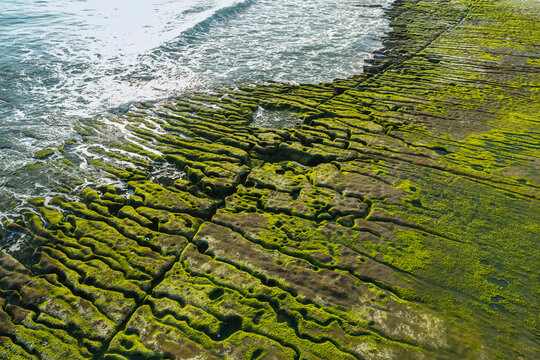 Aerial view of Laomei Green Reef, Taiwan