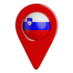 Obraz premium Location Pin Slovenia