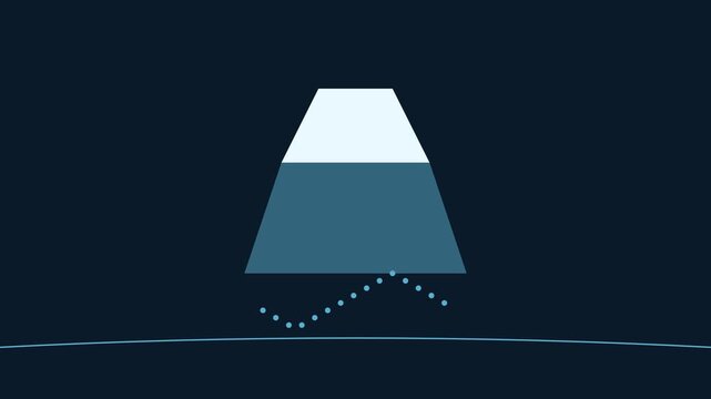 Abstract mountain with animated data wave motion for business analytics and digital growth concepts animation 4k