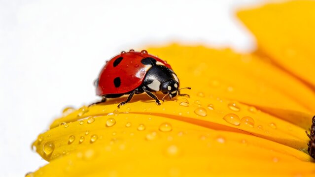 ladybug on yellow flower