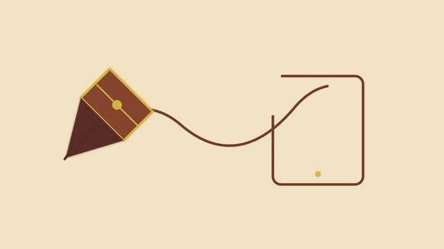 Digital stylus pen on tablet screen animation: minimalist tech concept 4k