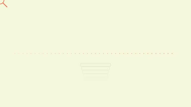 Minimalist animated funnel chart for business data analysis and marketing strategy presentation animation 4k
