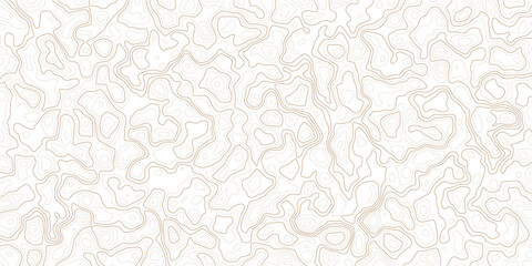 Brown topographic lines on white background for design and texture  abstract geographic pattern © MD.HUZZATULLAHISLAM