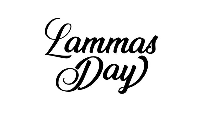 Lammas day text animation. Suitable for holiday invitations, posters, social media graphics, and merchandise.