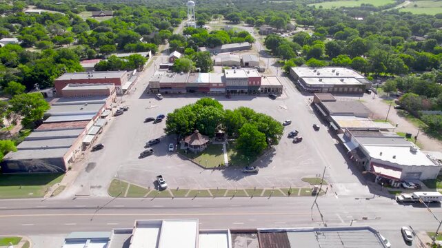 Aerial video of Heritage Park in St Jo, Texas
