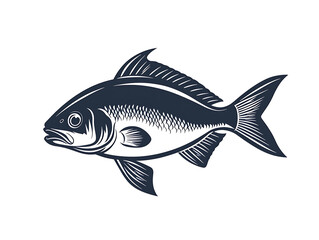 Fototapeta premium Colorful Fish Illustration Isolated on White Background