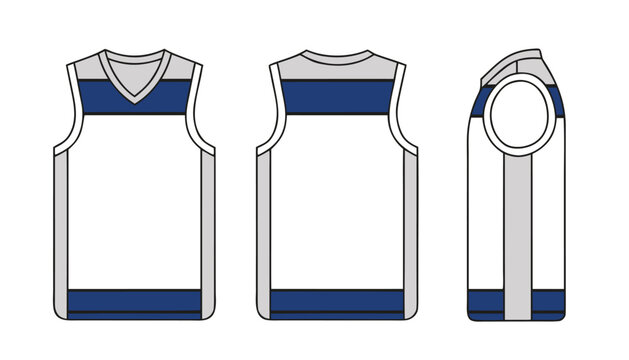 Basketball Jersey Singlet Garment CAD Template