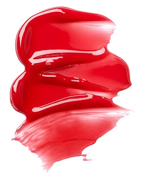 Cosmetic makeup beauty red swatch of lip tint gloss texture png