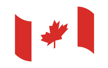 Fototapeta premium Canadian flag icon. Waving Canada national symbol vector. Patriotic emblem for business and design.