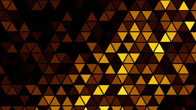 Abstract gold triangular geometric pattern background