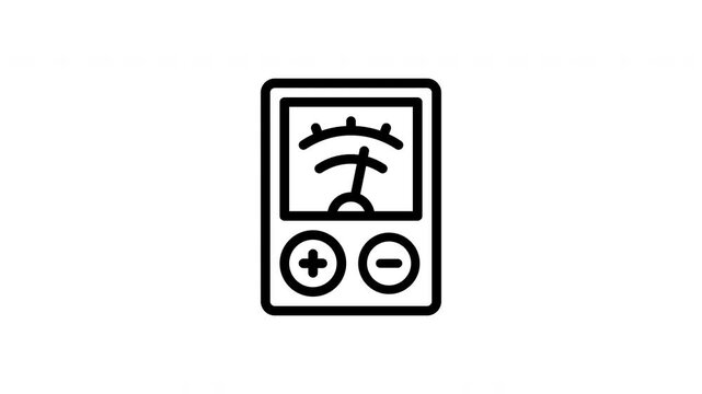 voltmeter minimalist stroke animation
