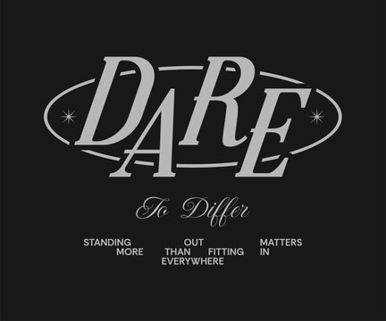 Inspirational Minimal Typography Graphic for T-Shirt and Print, Aesthetic Streetwear Quote Lettering Vector Design