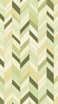 Seamless herringbone geometric pattern in muted sage green and cream tones for interior wall decor design and graphic backgrounds.